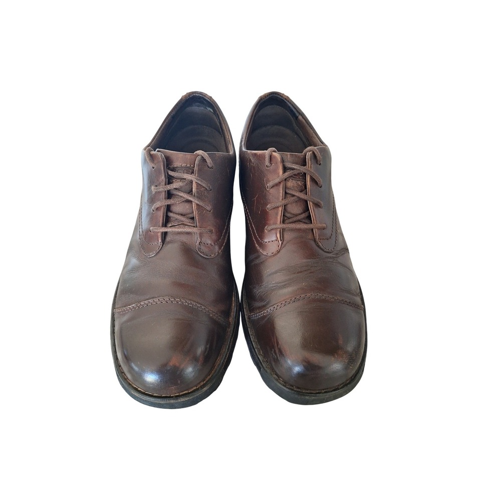 Keen Austin Brown Leather Cap Toe Oxford Shoes Mens 10 Rugged Casual